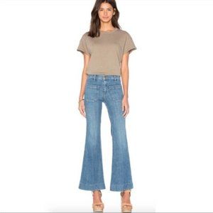 The Great Flare Cropped Patch Pocket Jeans